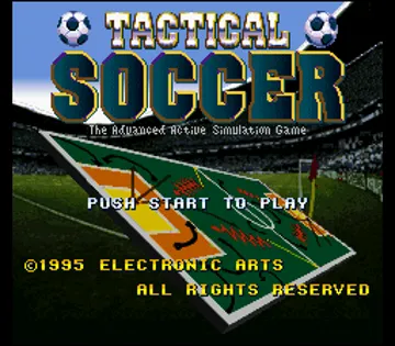 Tactical Soccer (Japan) screen shot title